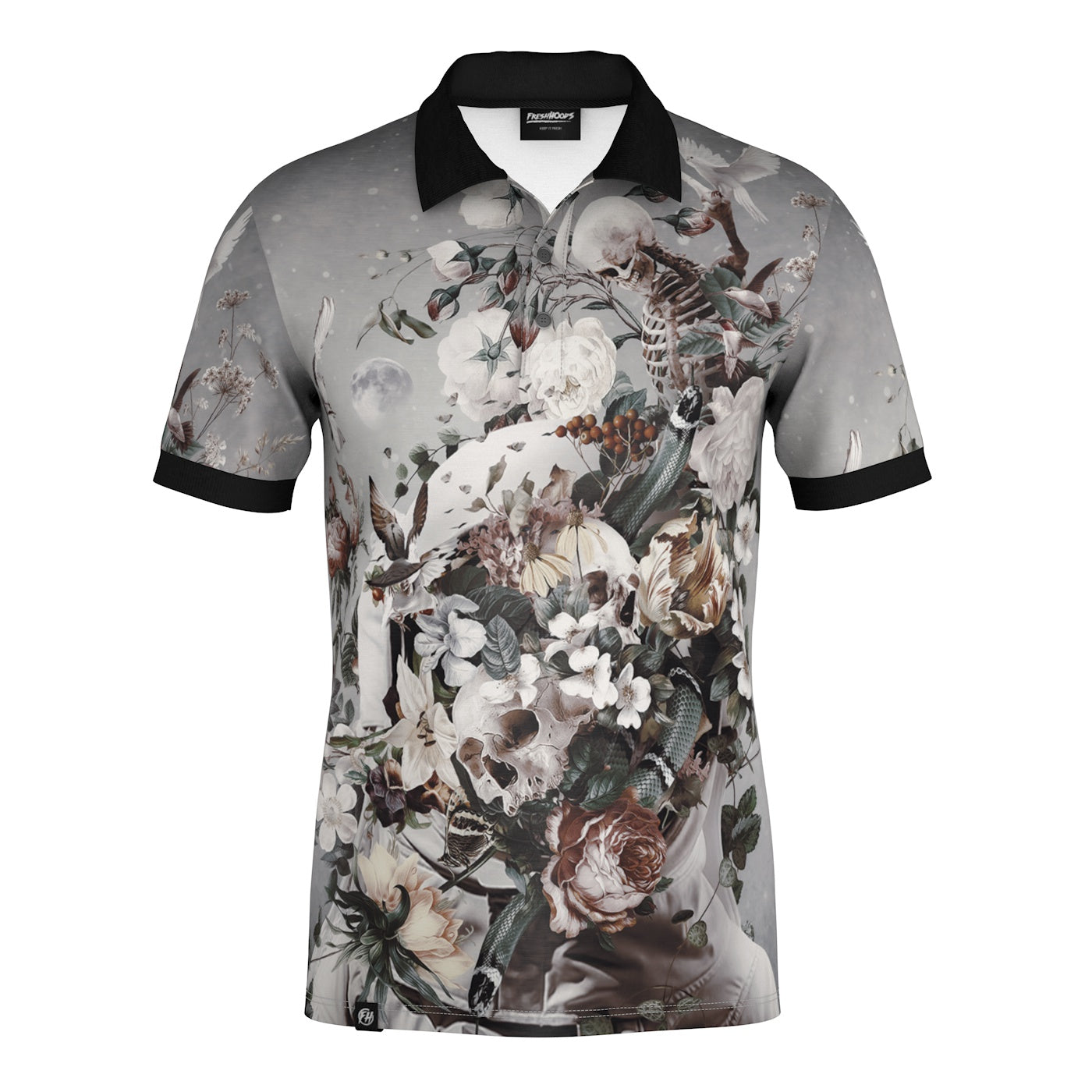 Floral Space Polo Shirt