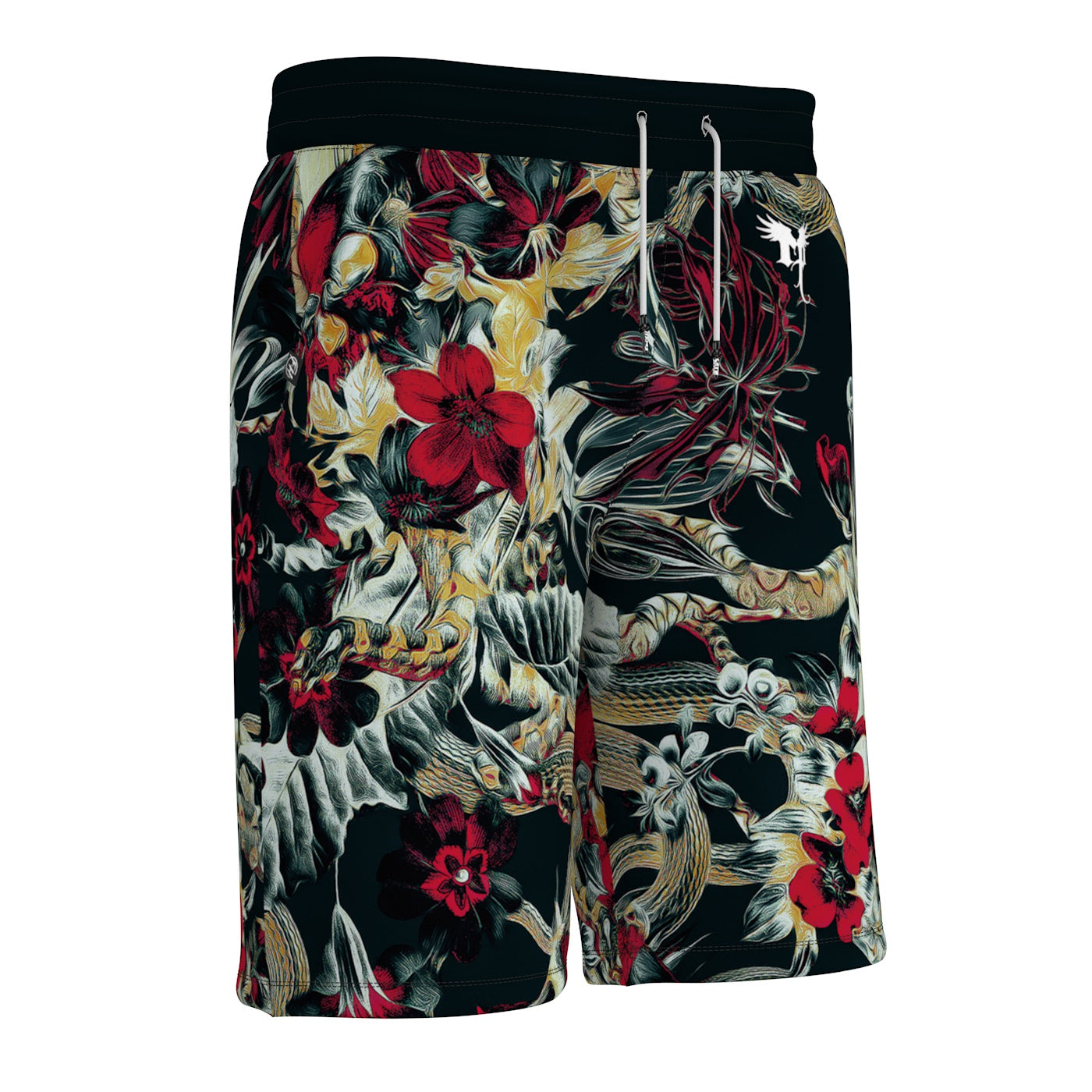 Crimson Bloom Shorts