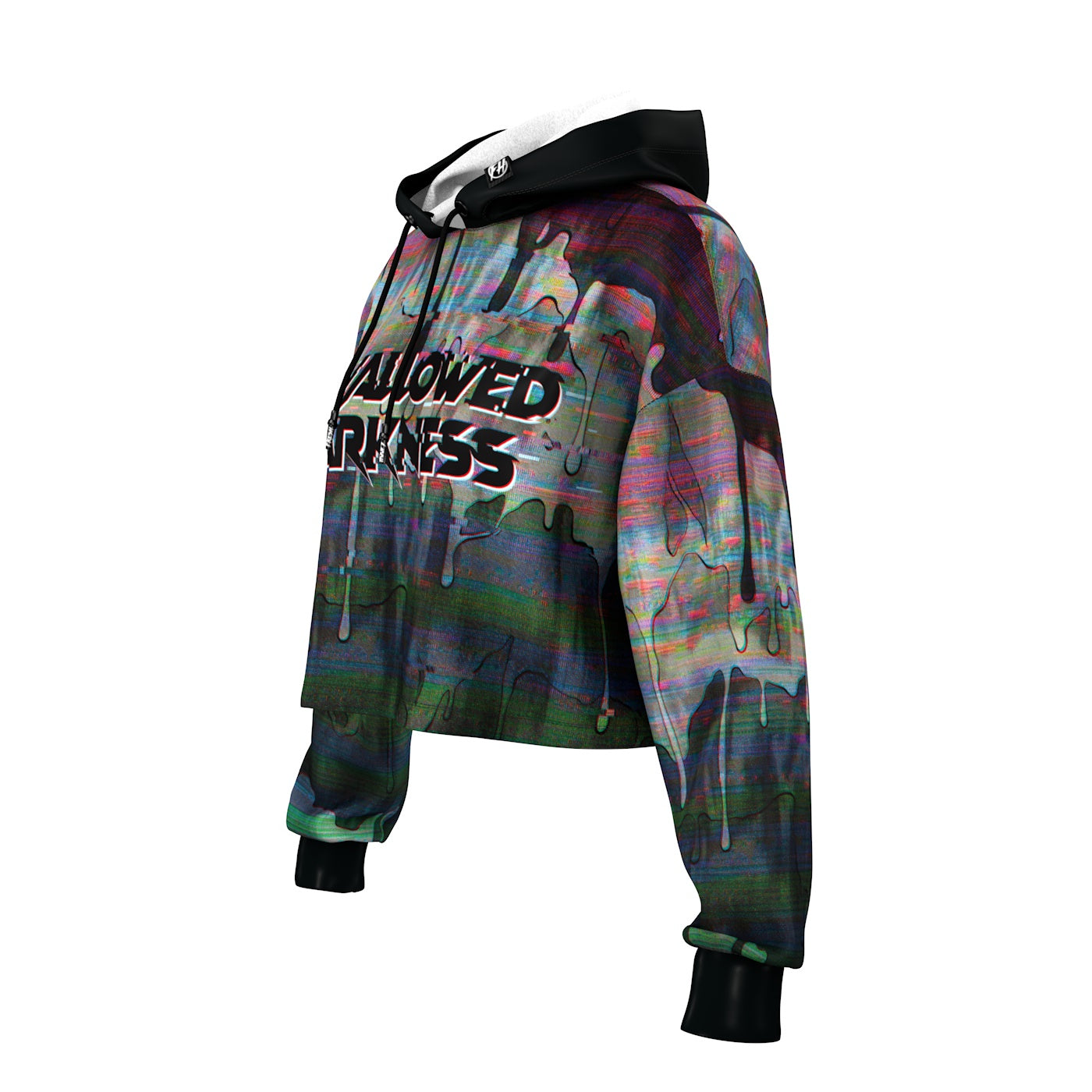 Swallowed By Darkness Cropped Hoodie