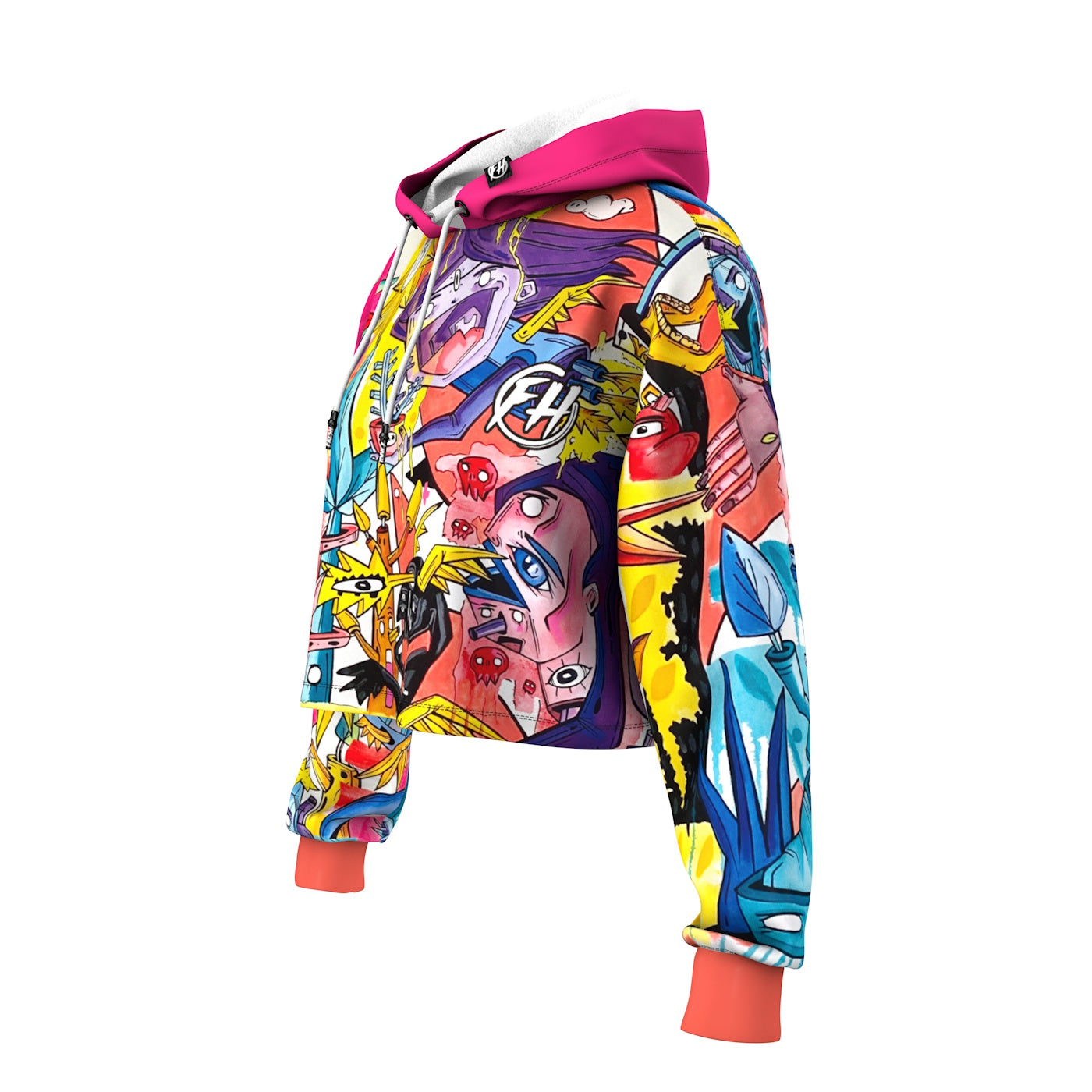 Thunderous Power Cropped Hoodie