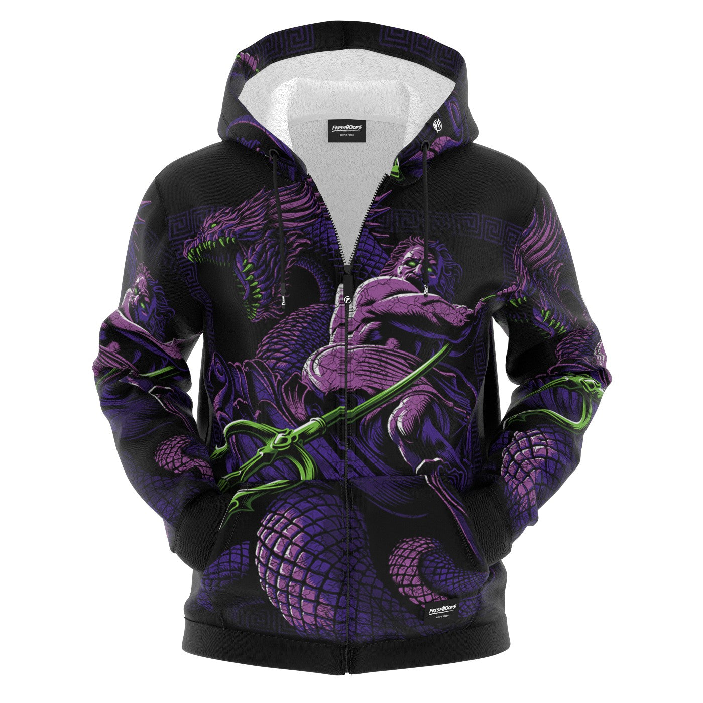 Poseidon Dragon Zip Up Hoodie