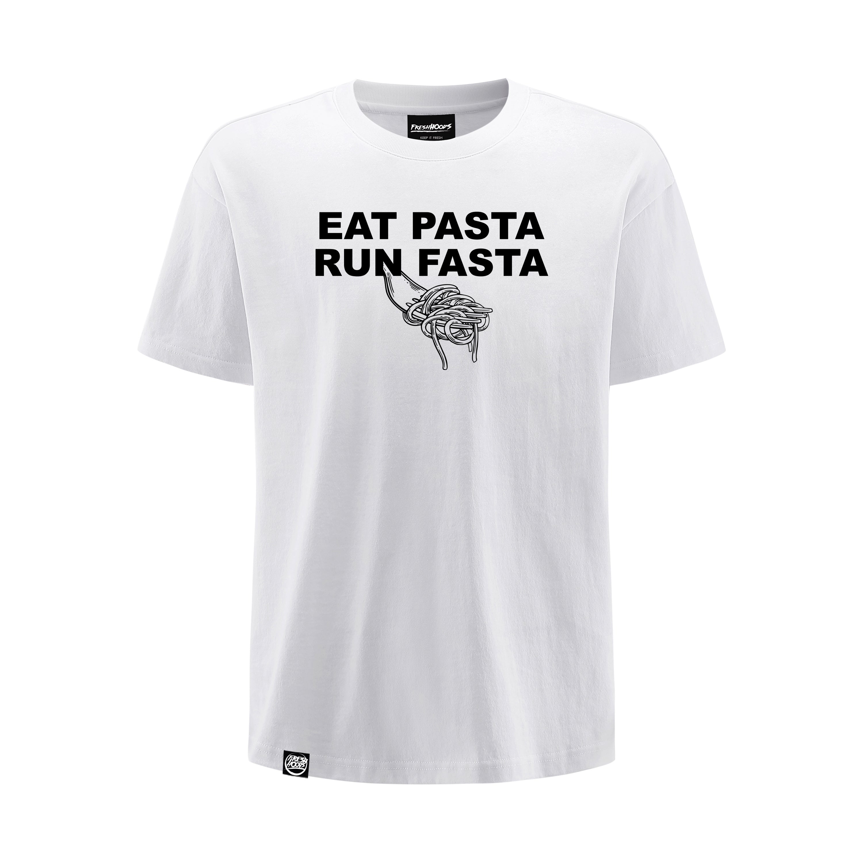 Eat Pasta Run Fasta Oversized Cotton T-Shirt