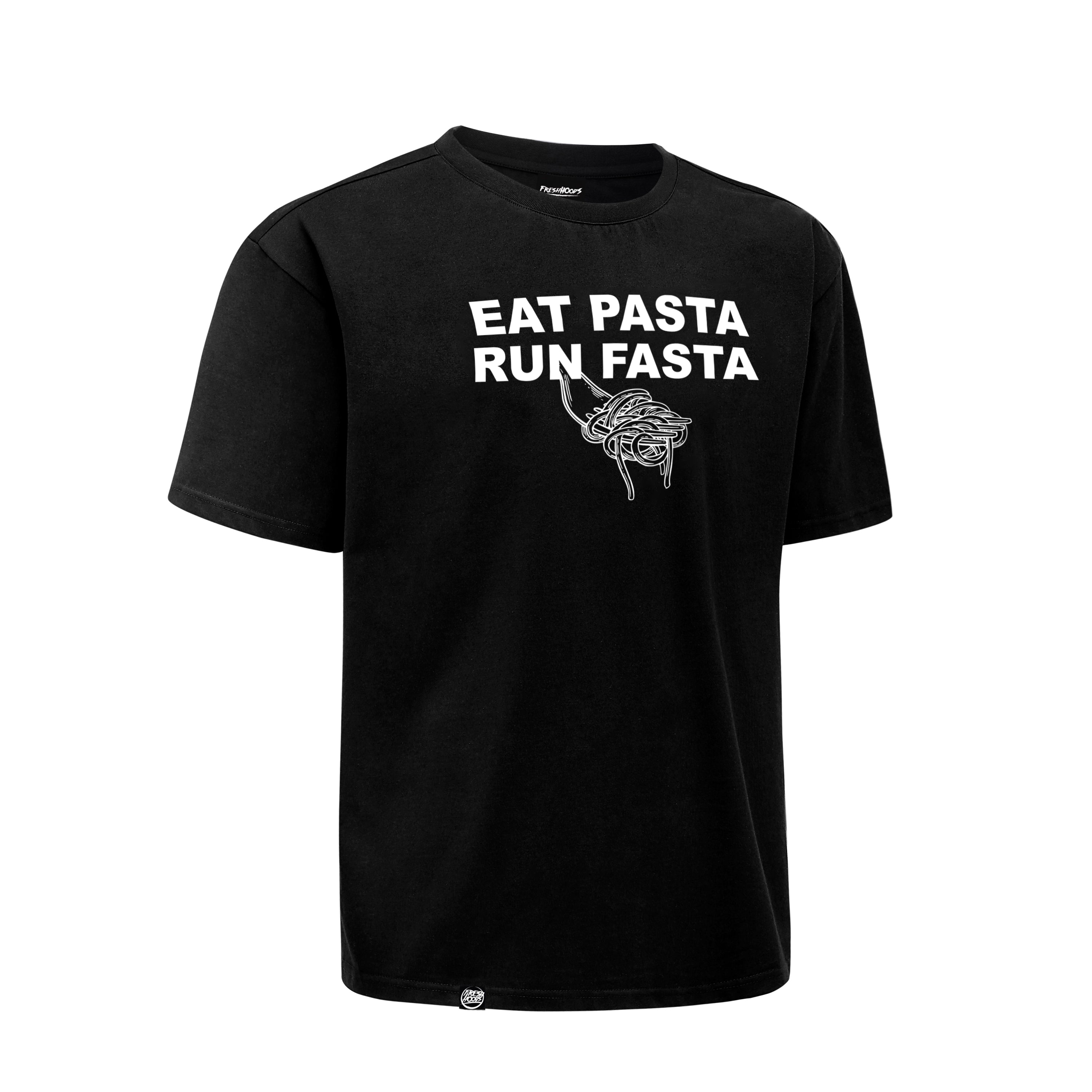 Eat Pasta Run Fasta Oversized Cotton T-Shirt