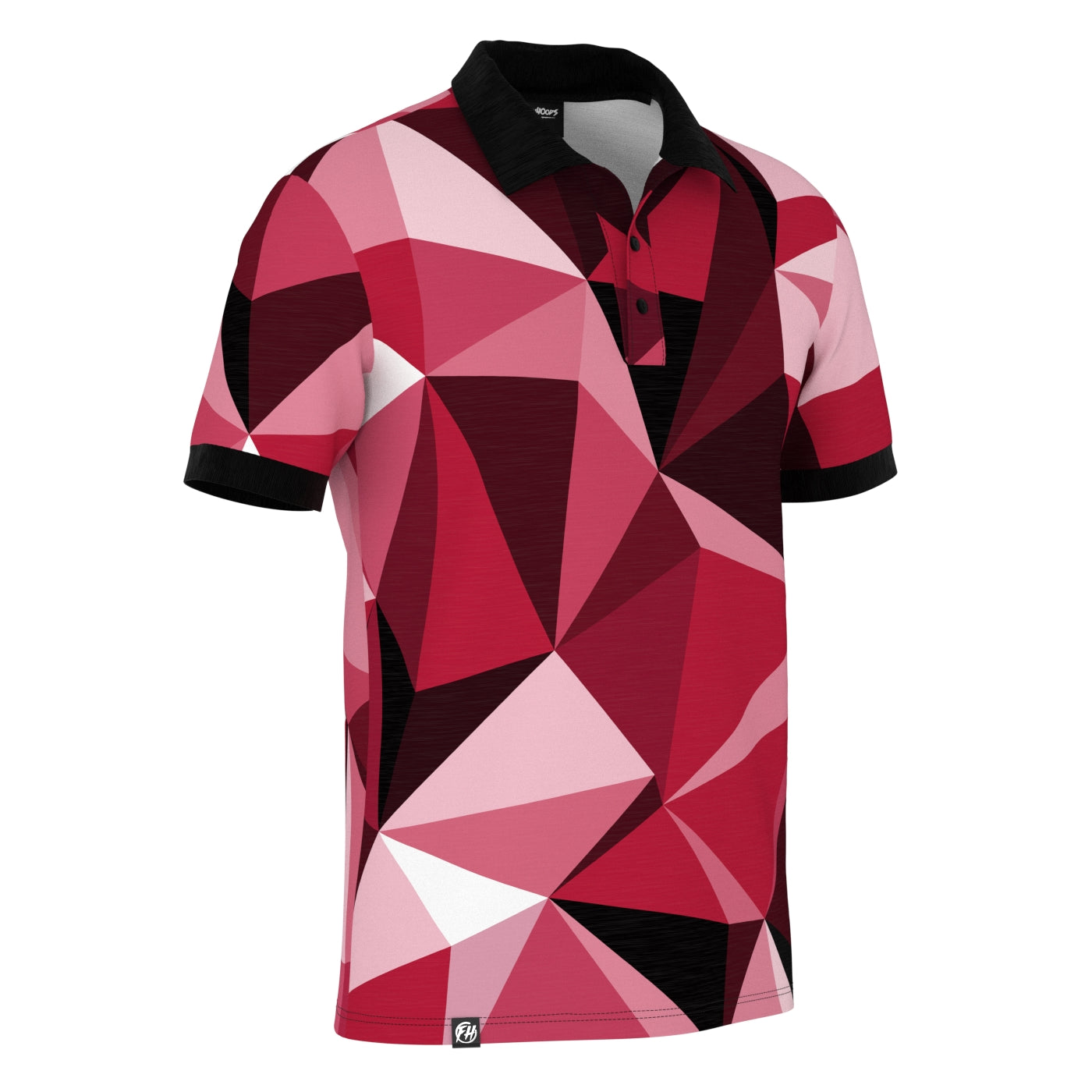 Cubes Magenta Polo Shirt