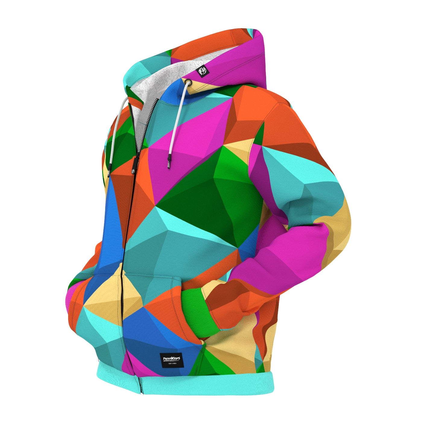 Cubes Cheerful Zip Up Hoodie