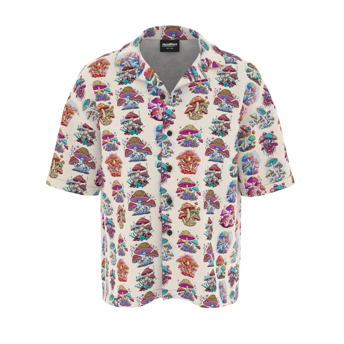 Vivid Mushrooms Oversized Button Shirt