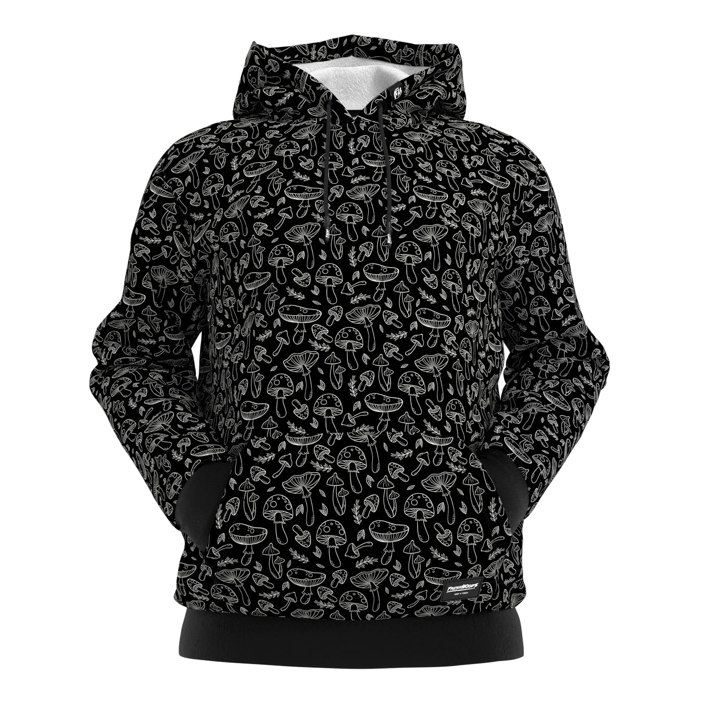 Black 'n' White Mushrooms Hoodie