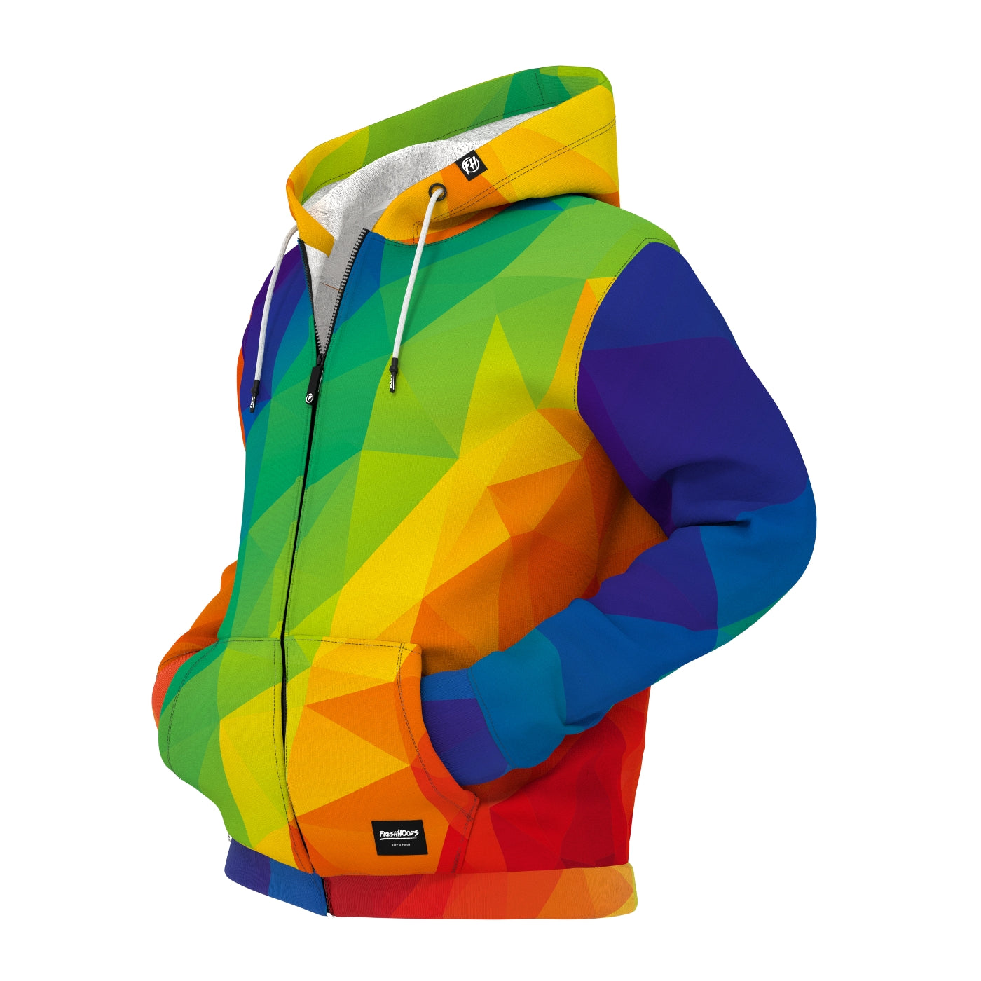 Cubes Rainbow Zip Up Hoodie