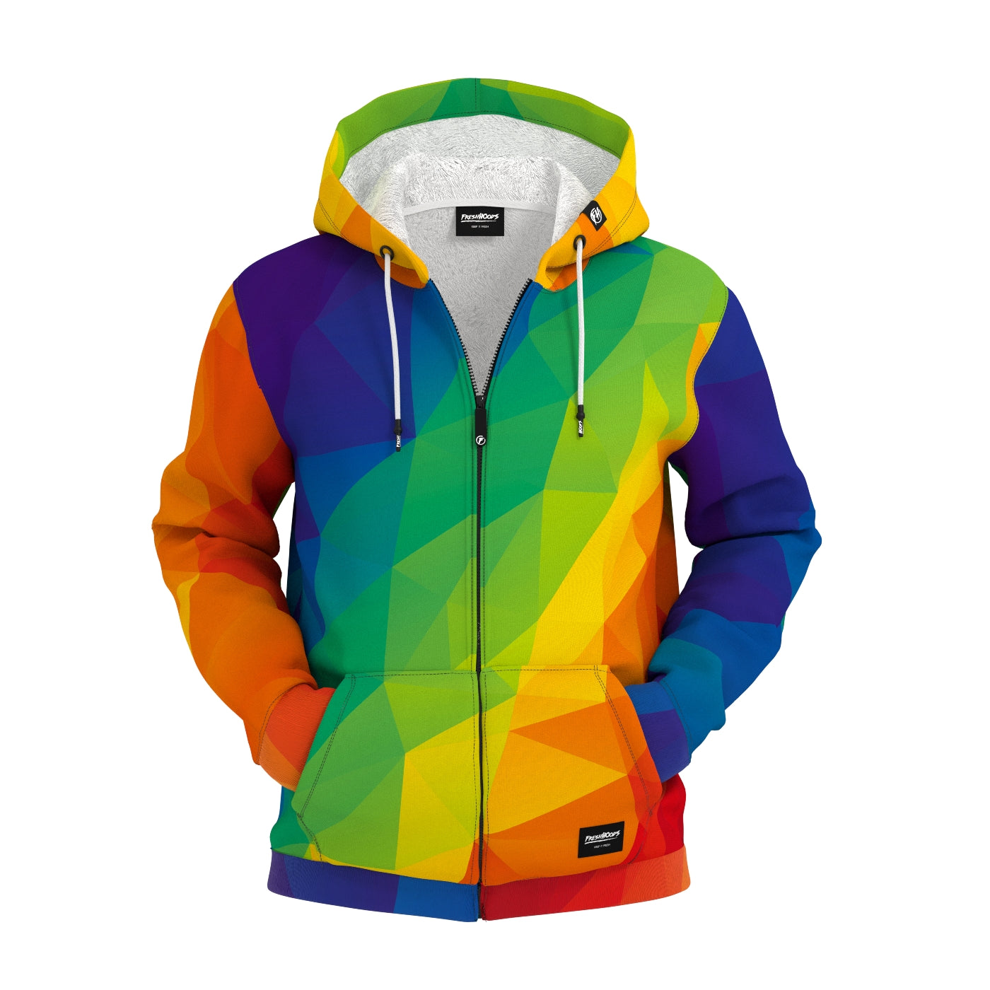 Cubes Rainbow Zip Up Hoodie