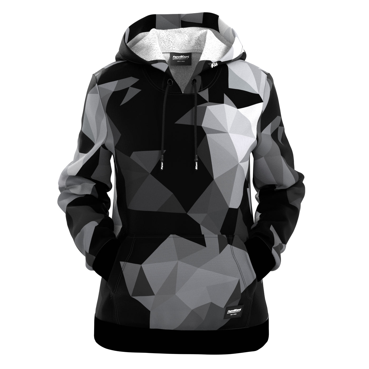 Cubes Black Women Hoodie