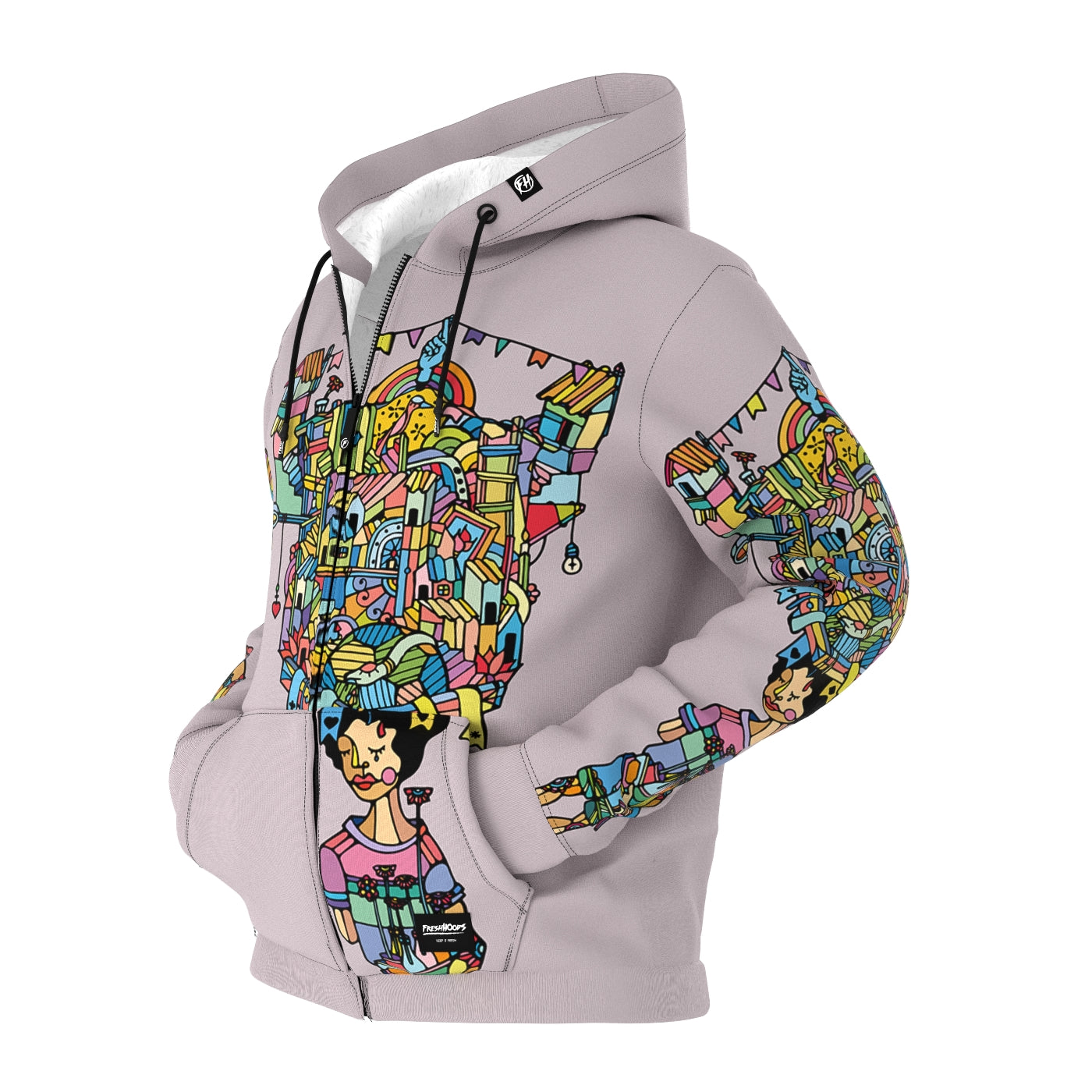 Porta Pastel Zip Up Hoodie