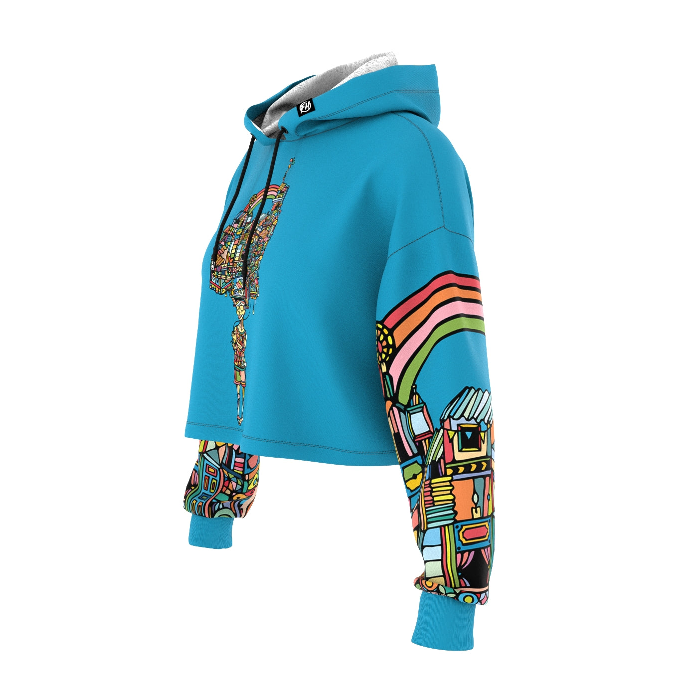 Rainboy Blue Cropped Hoodie