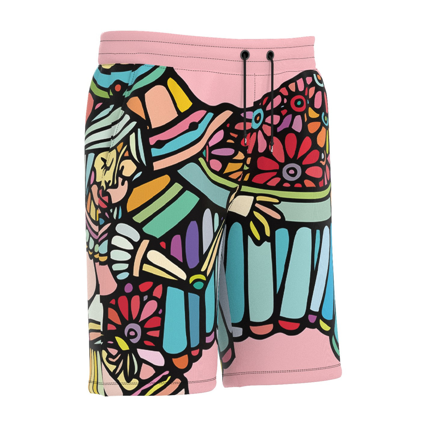 Swan Flowers Shorts