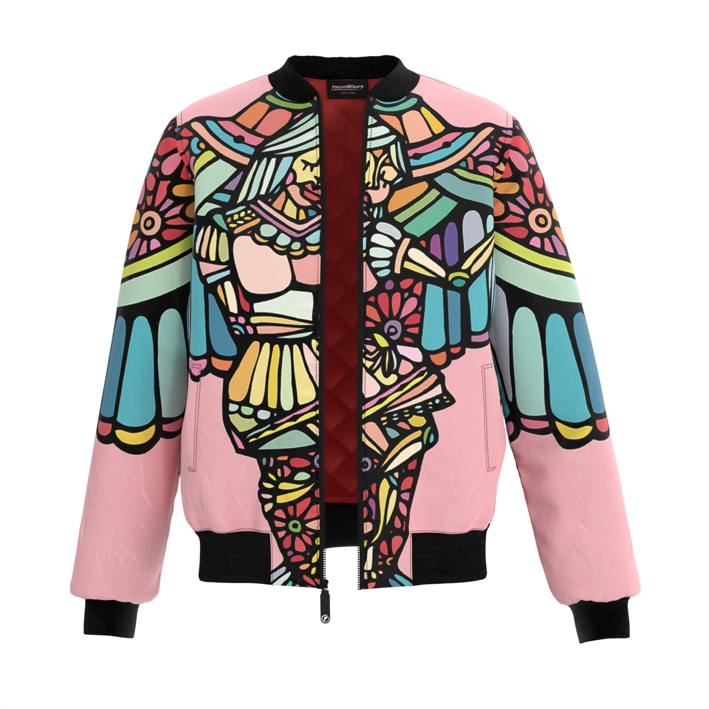 Swan Flowers Bomber Jacket