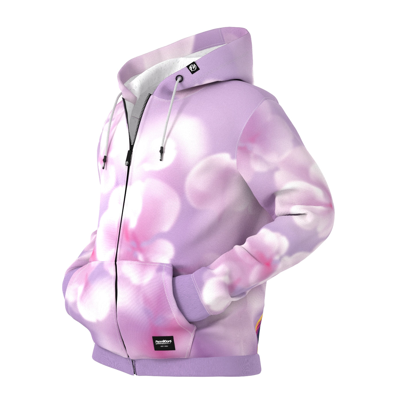 Cyber Warrior Blossom Zip Up Hoodie