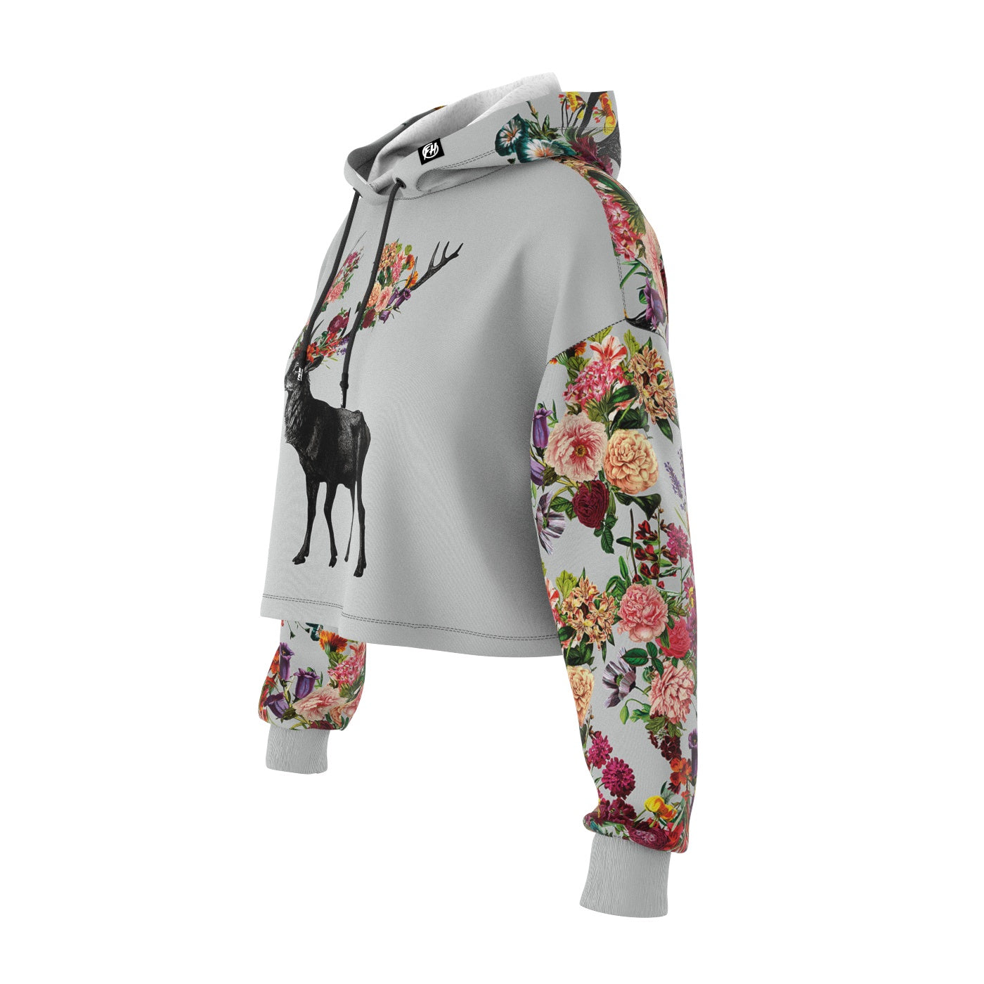 Spring Itself Deer Cropped Hoodie