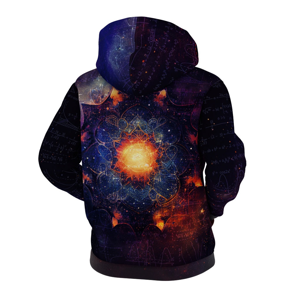 Purple Mandala Math Zip Up Hoodie