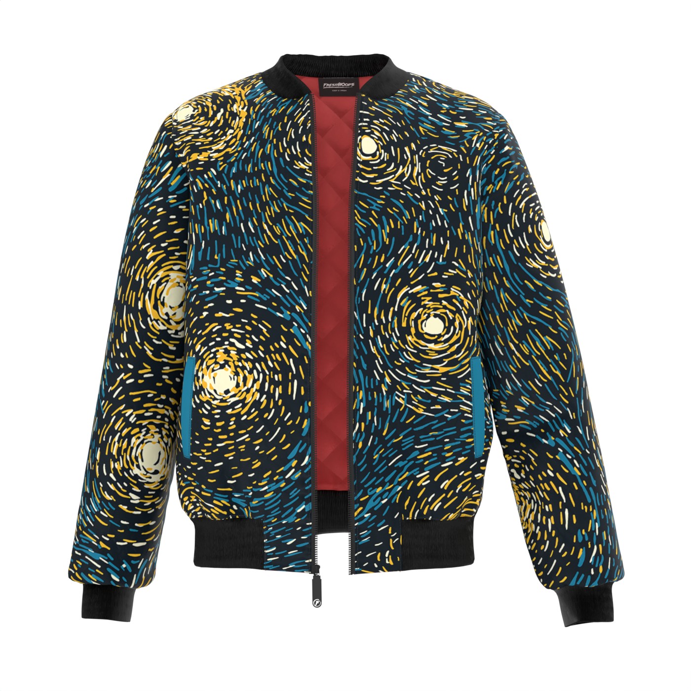 Travelin Blue Box Bomber Jacket