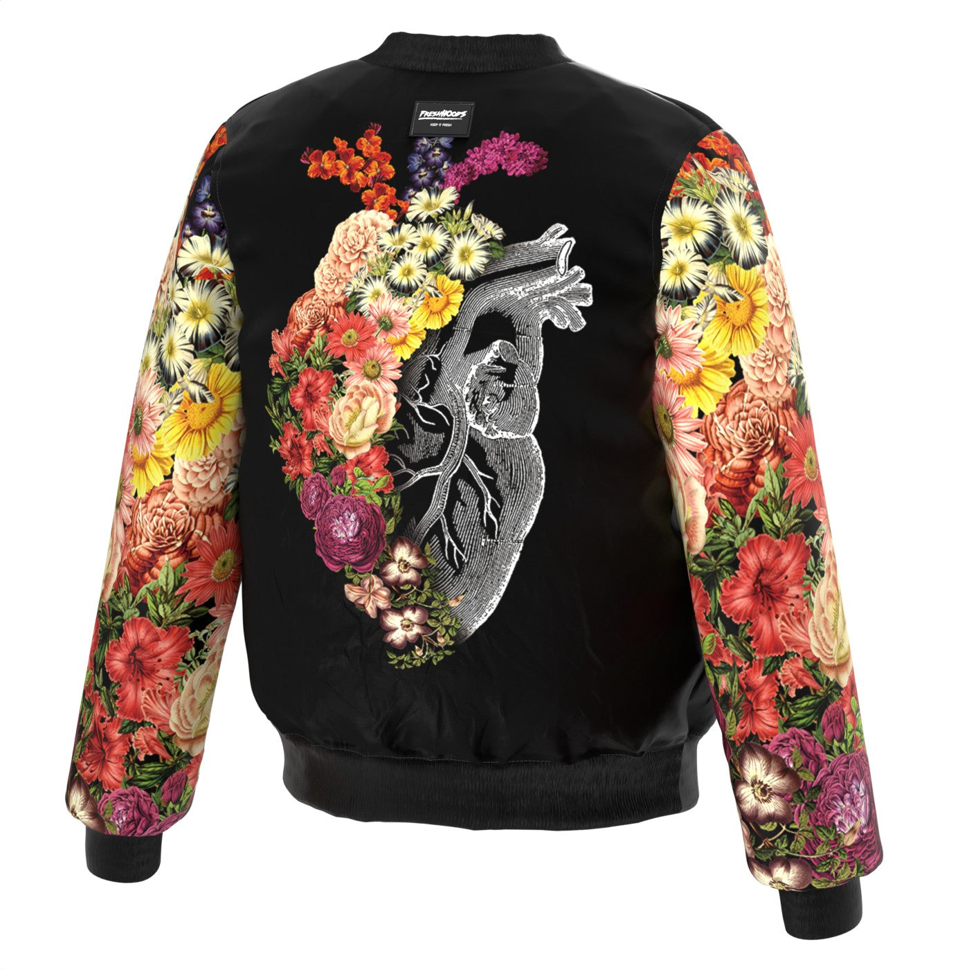 Flower Heart Bomber Jacket