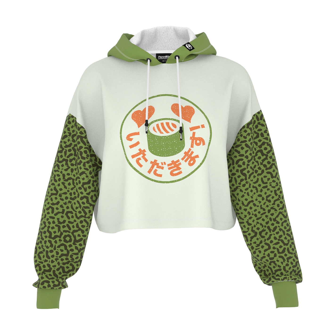 Sushi Heart Cropped Hoodie