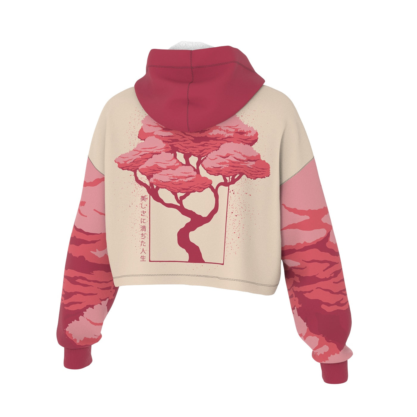 Sakura Blossom Cropped Hoodie