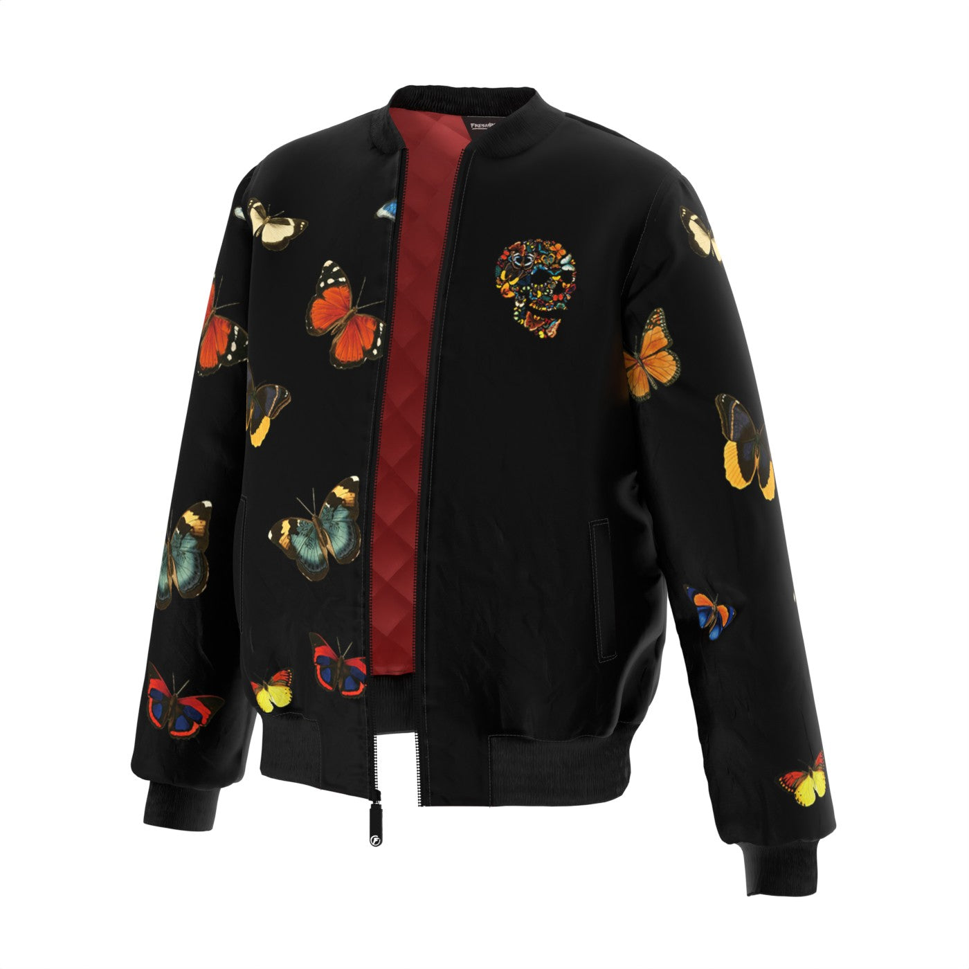 Butterfly Skull Bomber Jacket