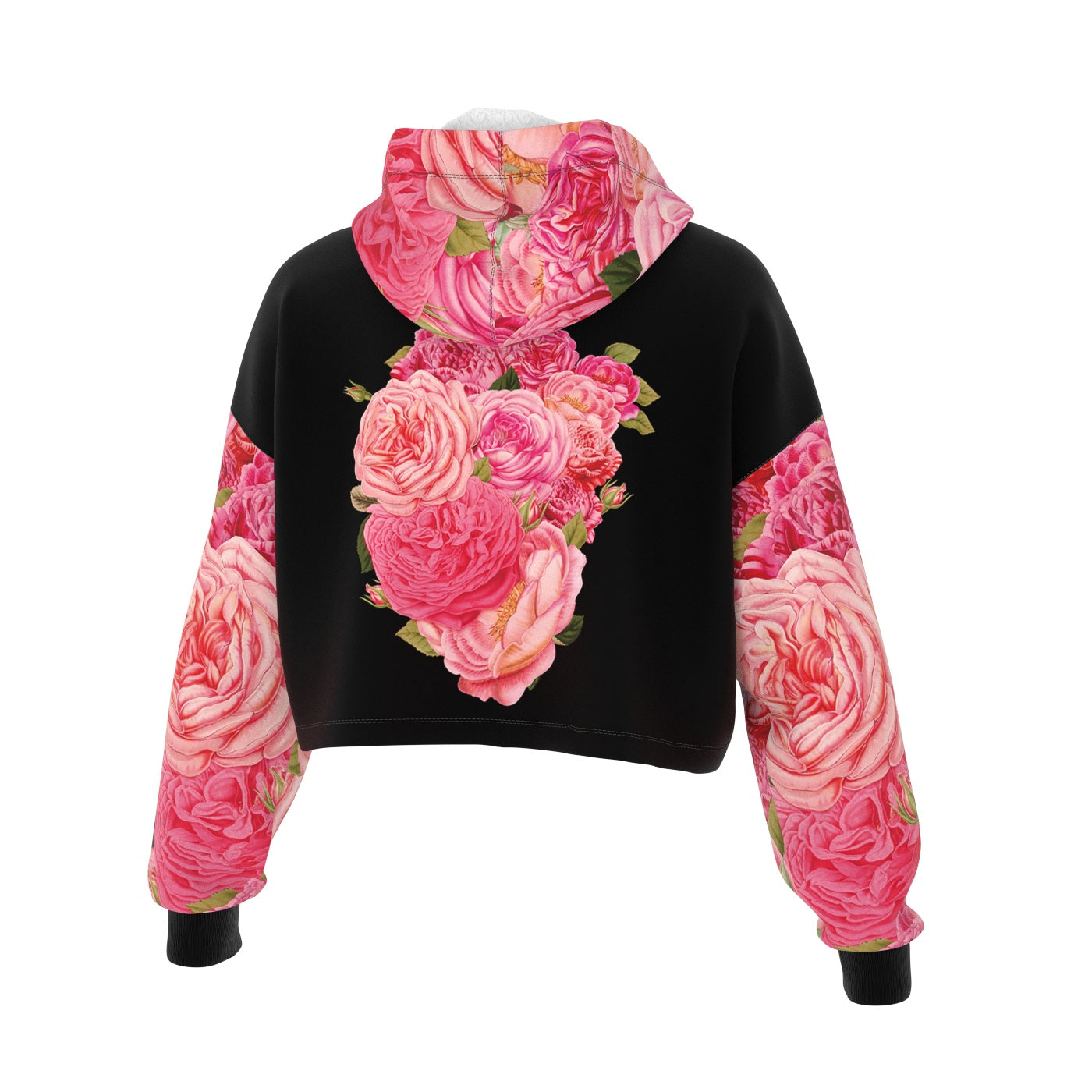 La Vie En Rose Cropped Hoodie