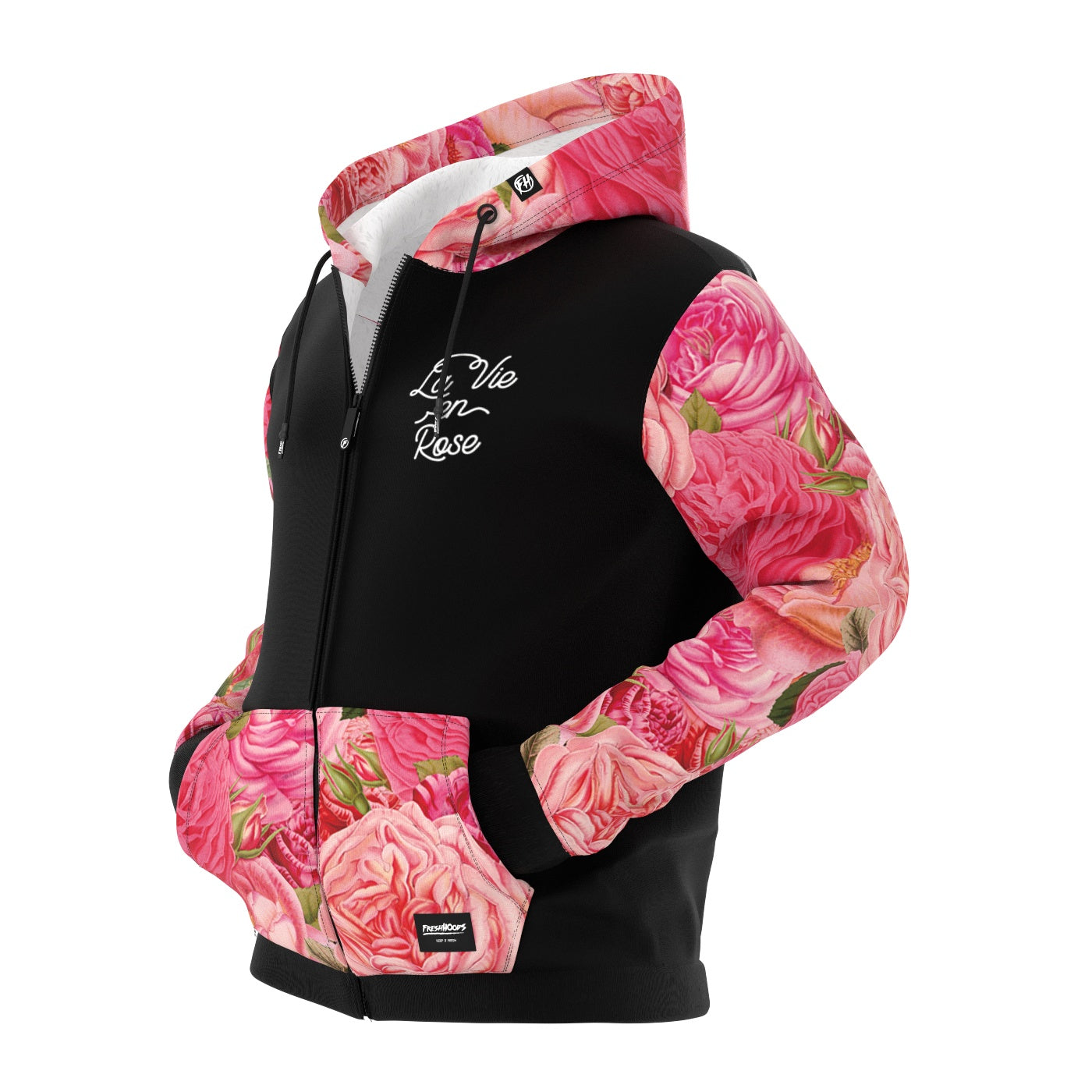 La Vie En Rose Zip Up Hoodie