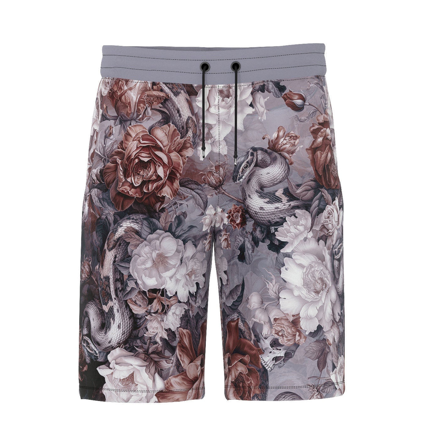 Skull Serpent Serenade Shorts