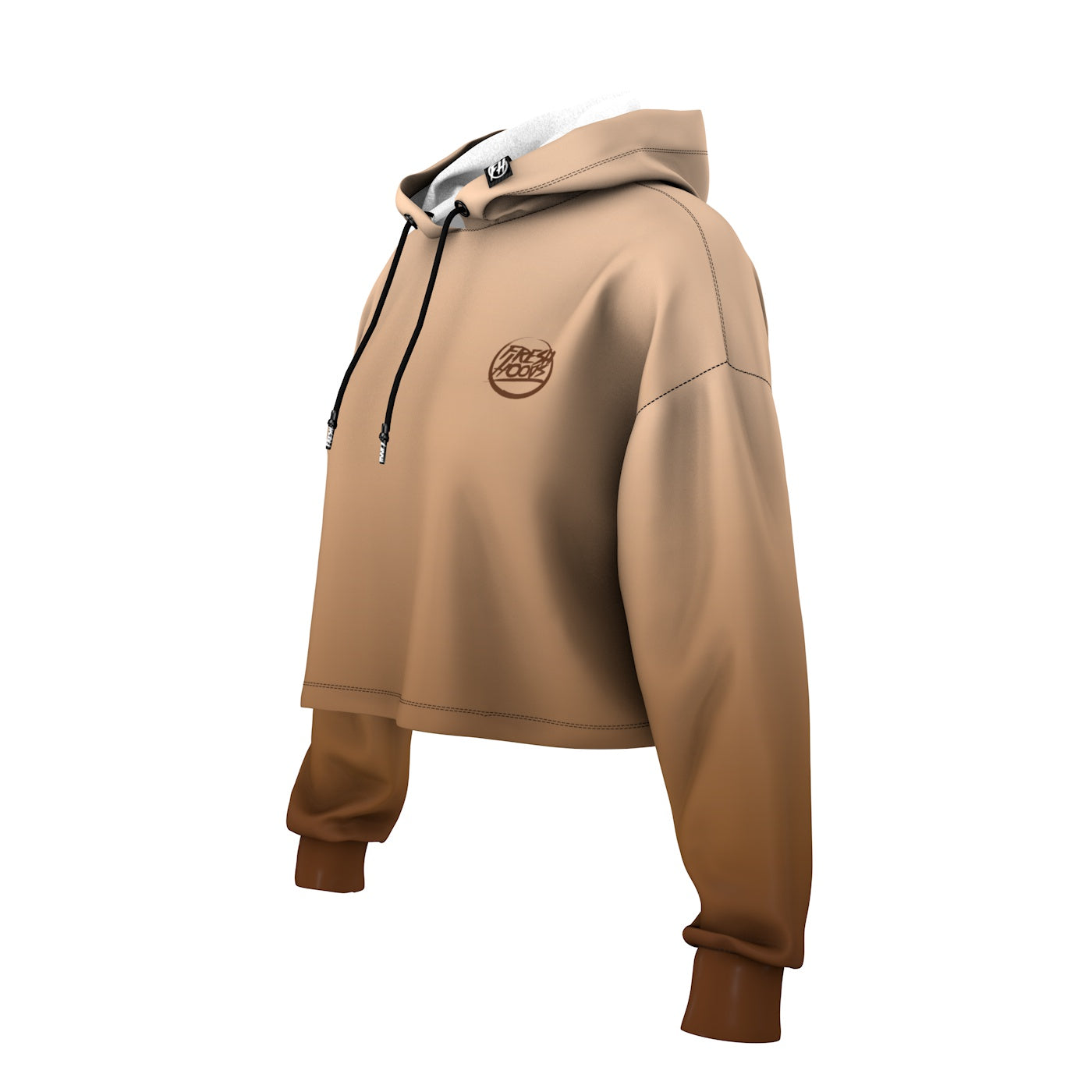 Brown Sugar Cropped Hoodie