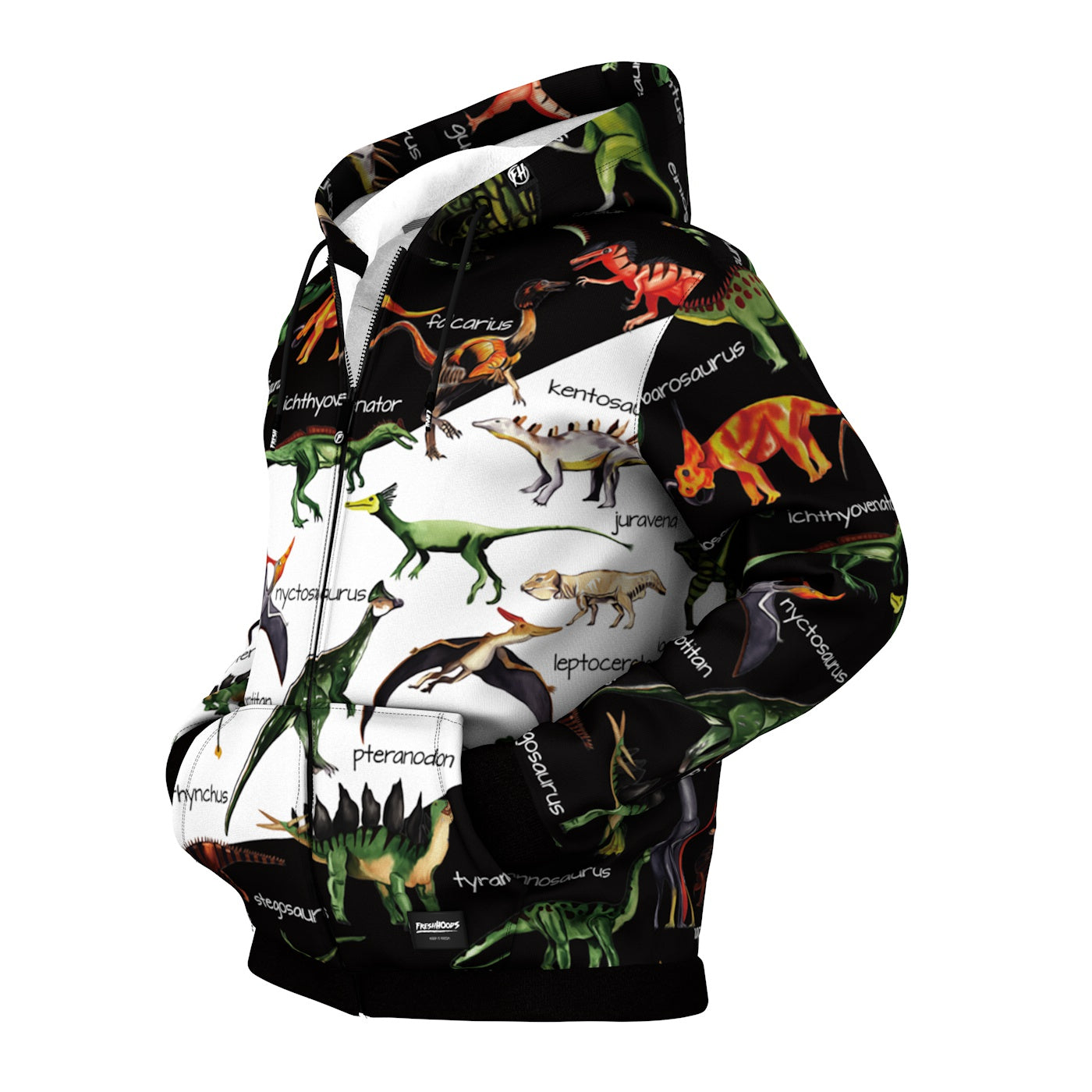 Dino Map Zip Up Hoodie