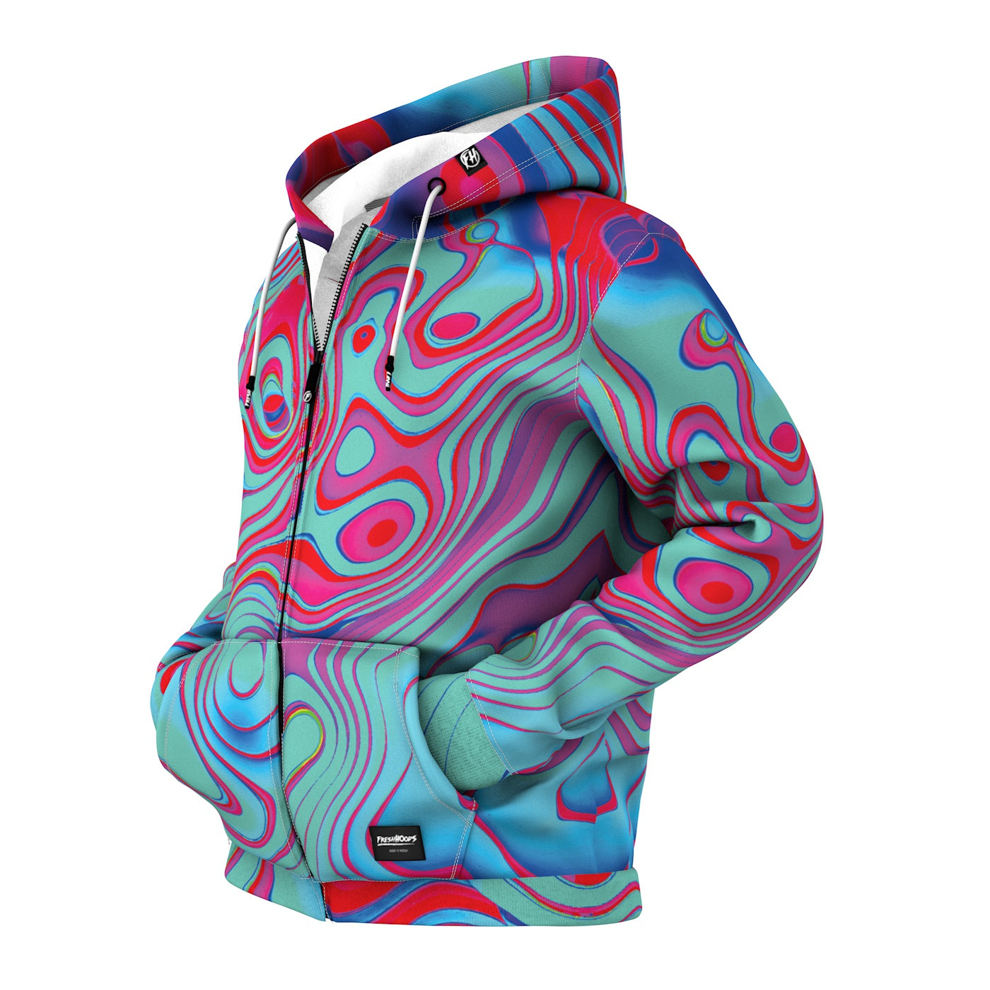 Swirl Zip Up Hoodie