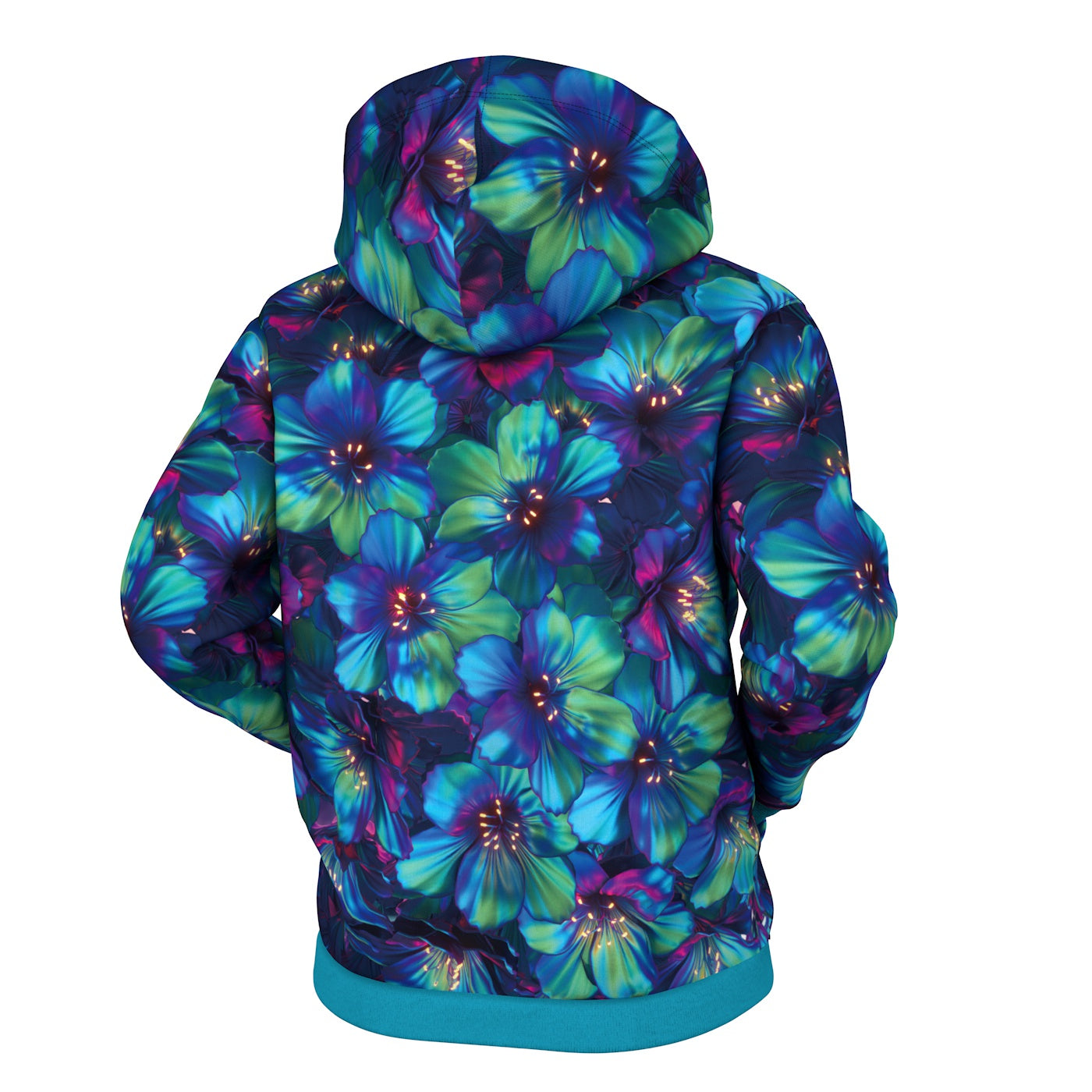 Flower Zip Up Hoodie