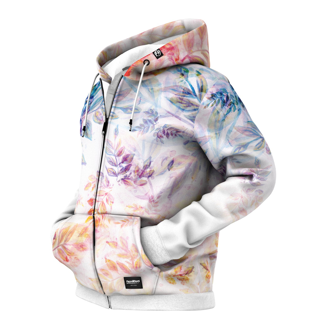 Sunset Bloom Zip Up Hoodie