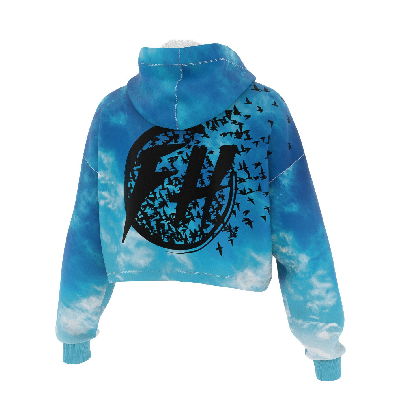 Artistic Soaring Cropped Hoodie