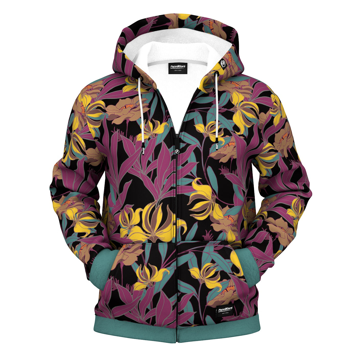 Autumn Jungle Zip Up Hoodie