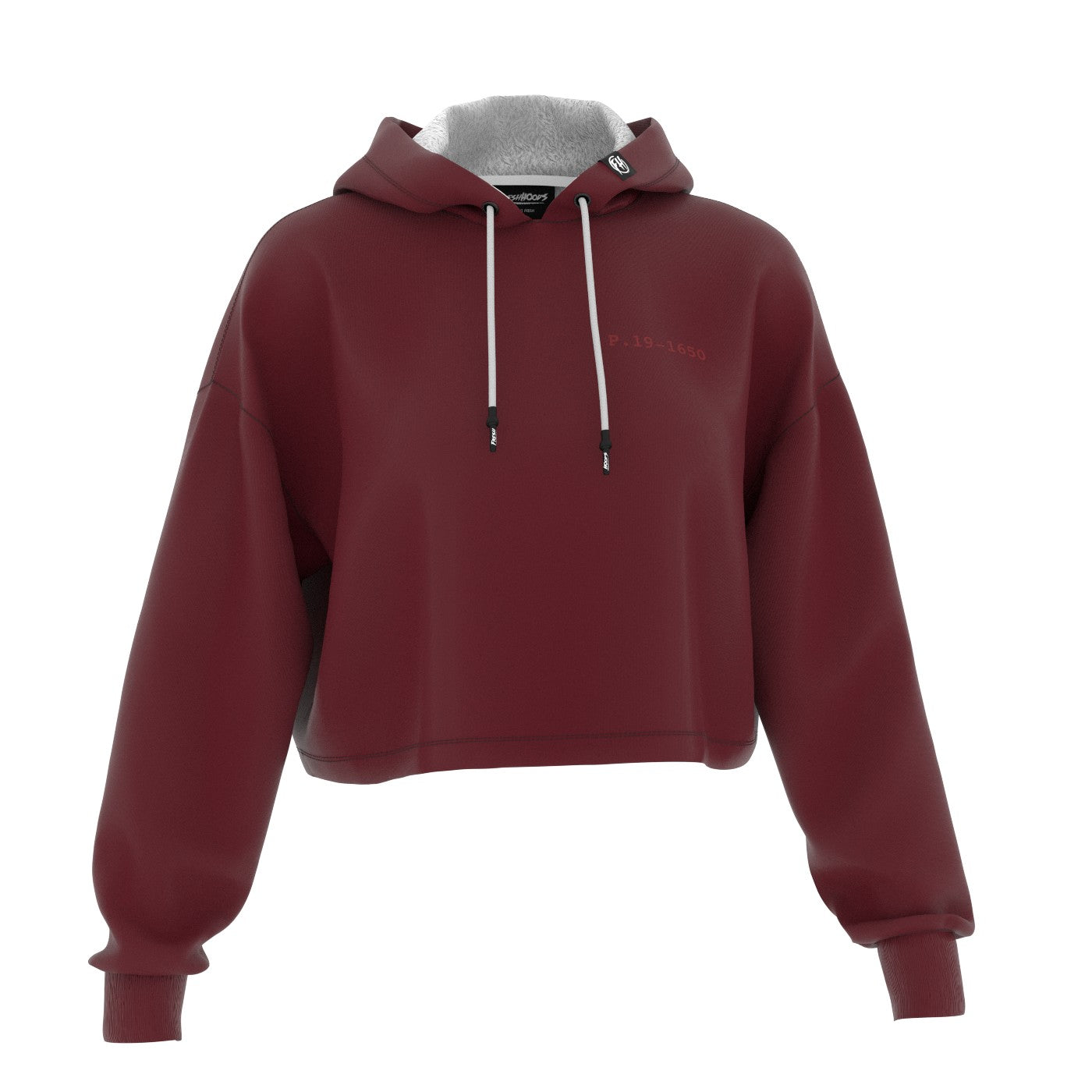 Biking Red Cropped Hoodie