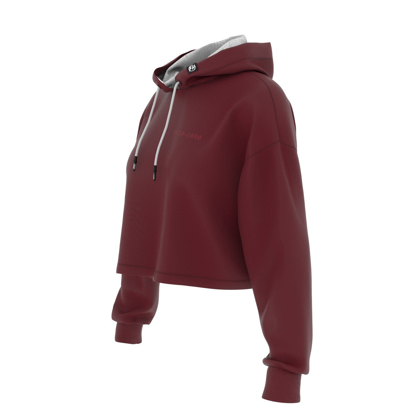 Biking Red Cropped Hoodie