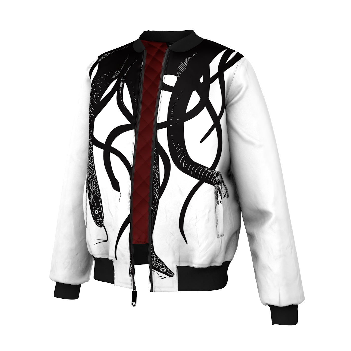 Black Snakes Bomber Jacket