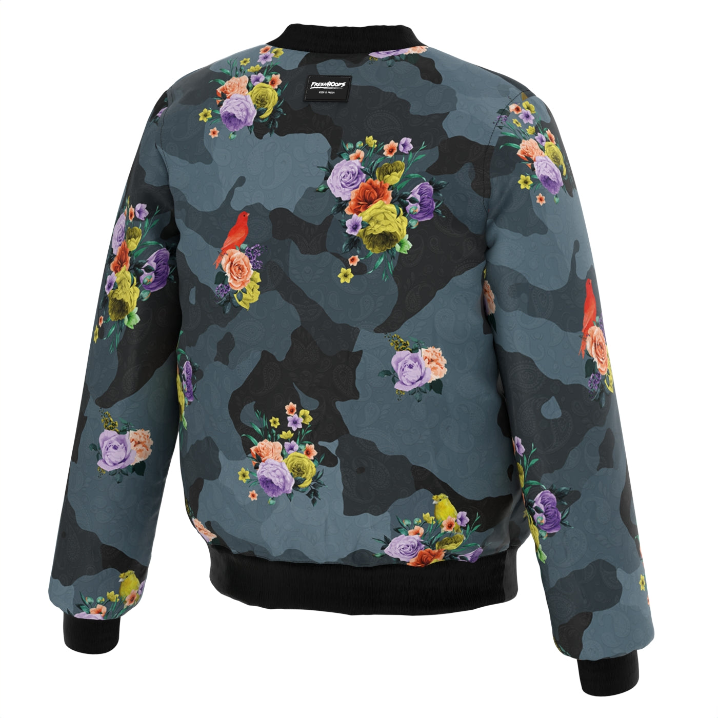 Camo Flower Bomber Jacket