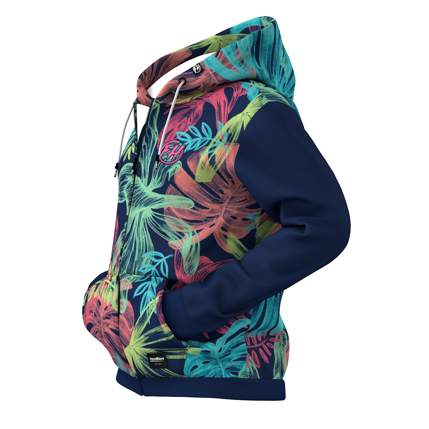 Colorful Leaves Zip Up Hoodie