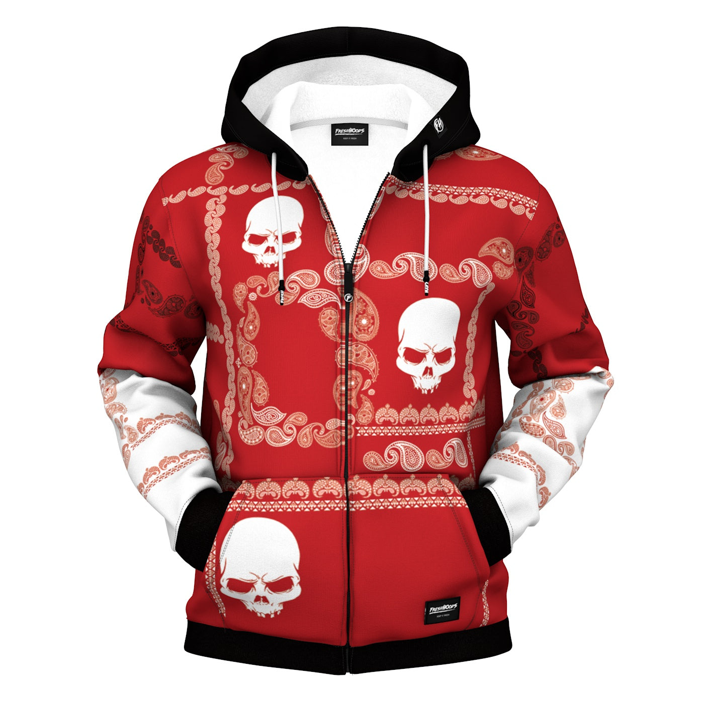 Fully Red Zip Up Hoodie