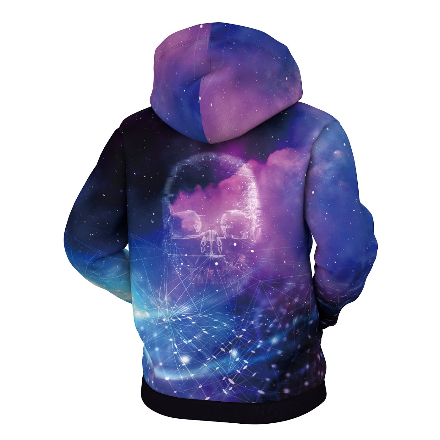 Futuristic Skull Zip Up Hoodie