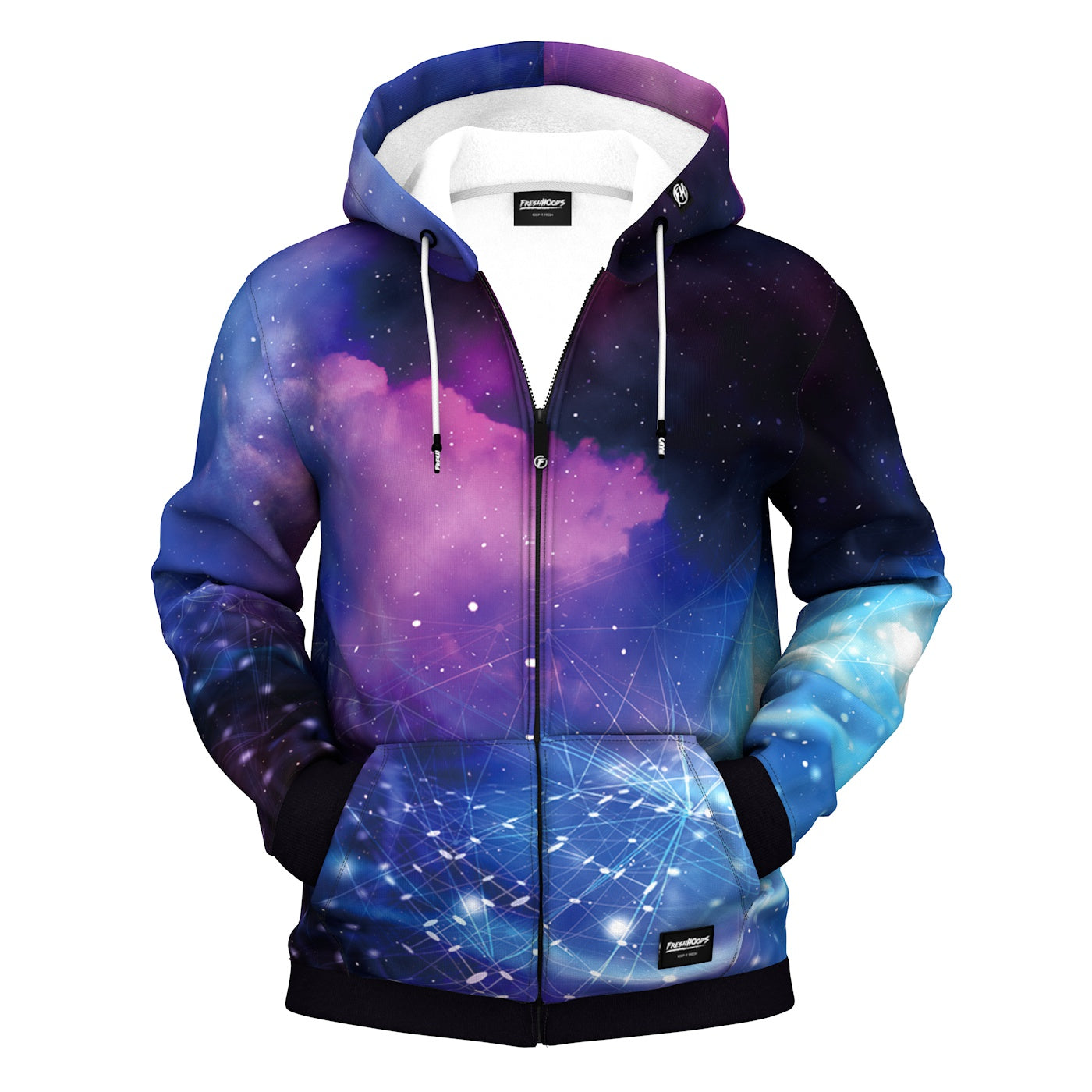 Futuristic Skull Zip Up Hoodie