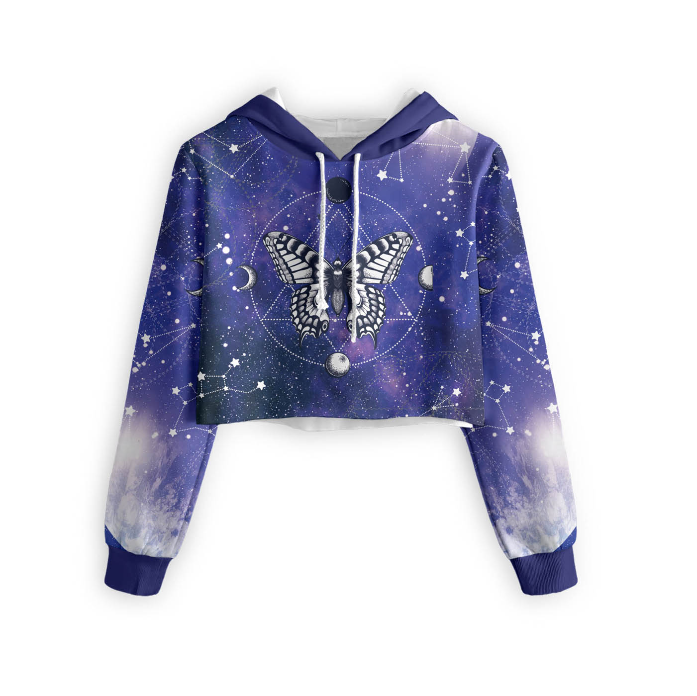 Mariposa Stars Cropped Hoodie