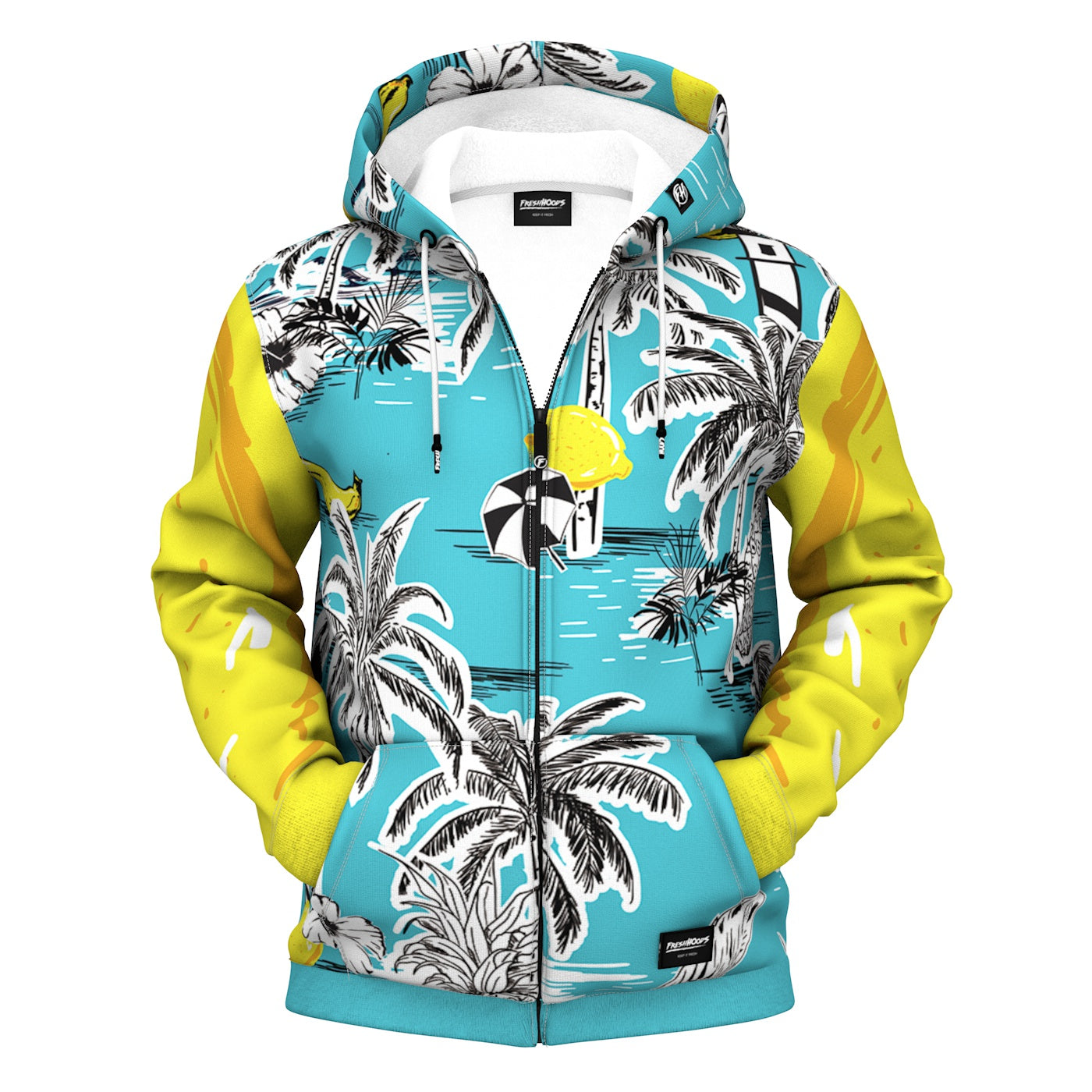 Hawaiian Moe Zip Up Hoodie