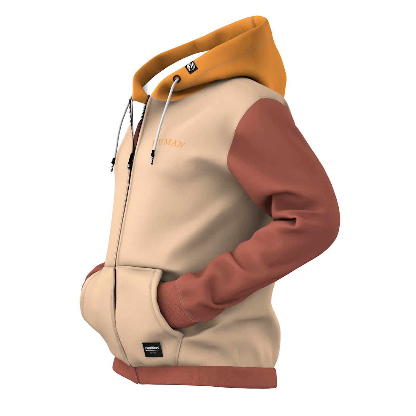 Human Zip Up Hoodie