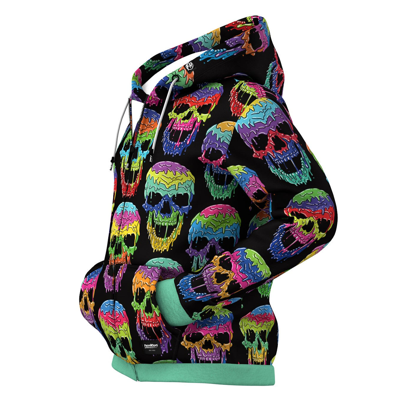 Liquid Skull Zip Up Hoodie