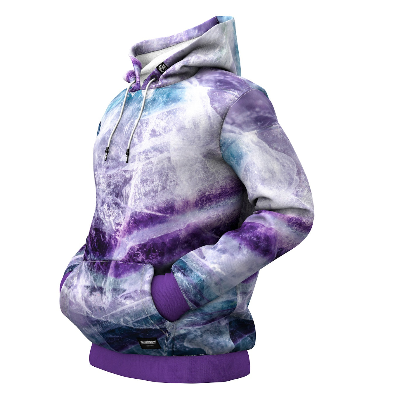 Mineral Stone Fluorite Crystal Hoodie