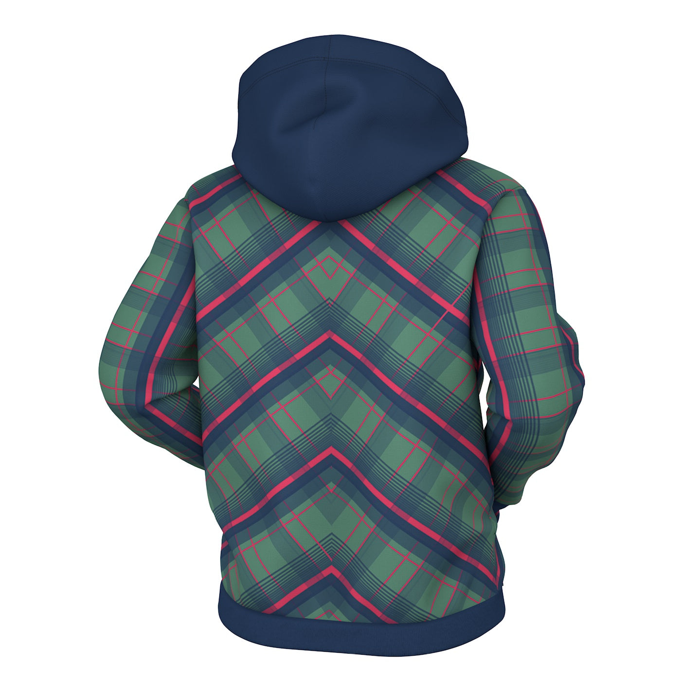 Mid Plaid Zip Up Hoodie